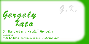gergely kato business card